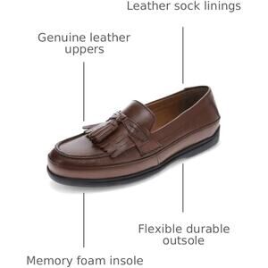Dockers Men's Sinclair Kiltie Loafer, Antique Brown, 13W